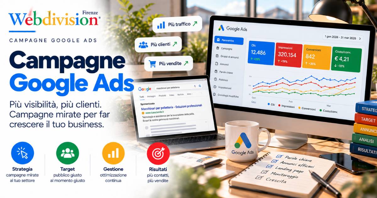 Campagne Google Ads a Firenze | Gestione professionale