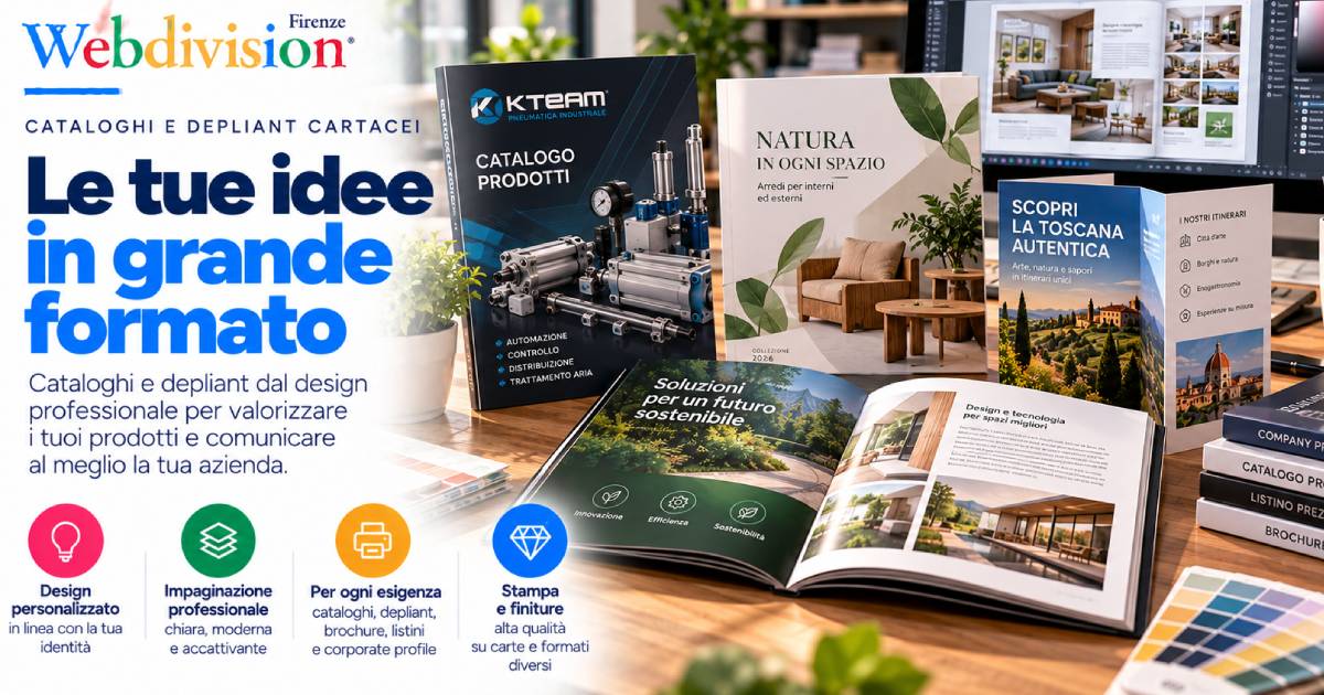 Cataloghi cartacei, progetto grafico e stampa