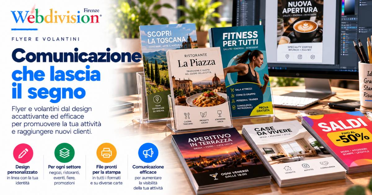 Realizzazione grafica flyer e volantini a Firenze