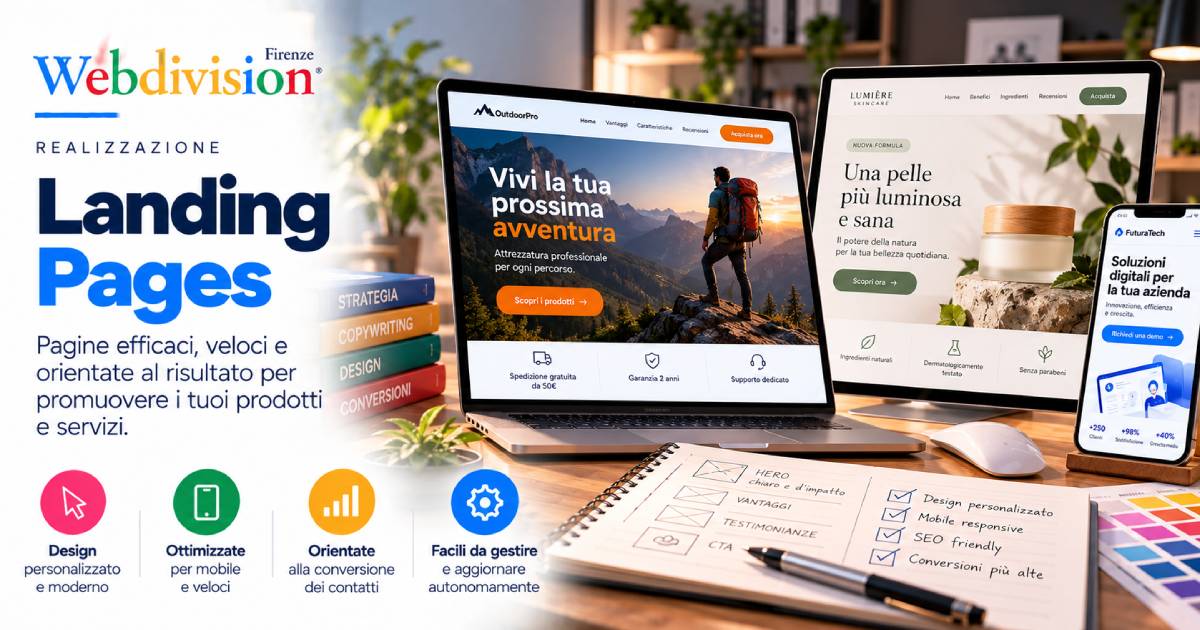 Realizzazione landing page a Firenze su misura