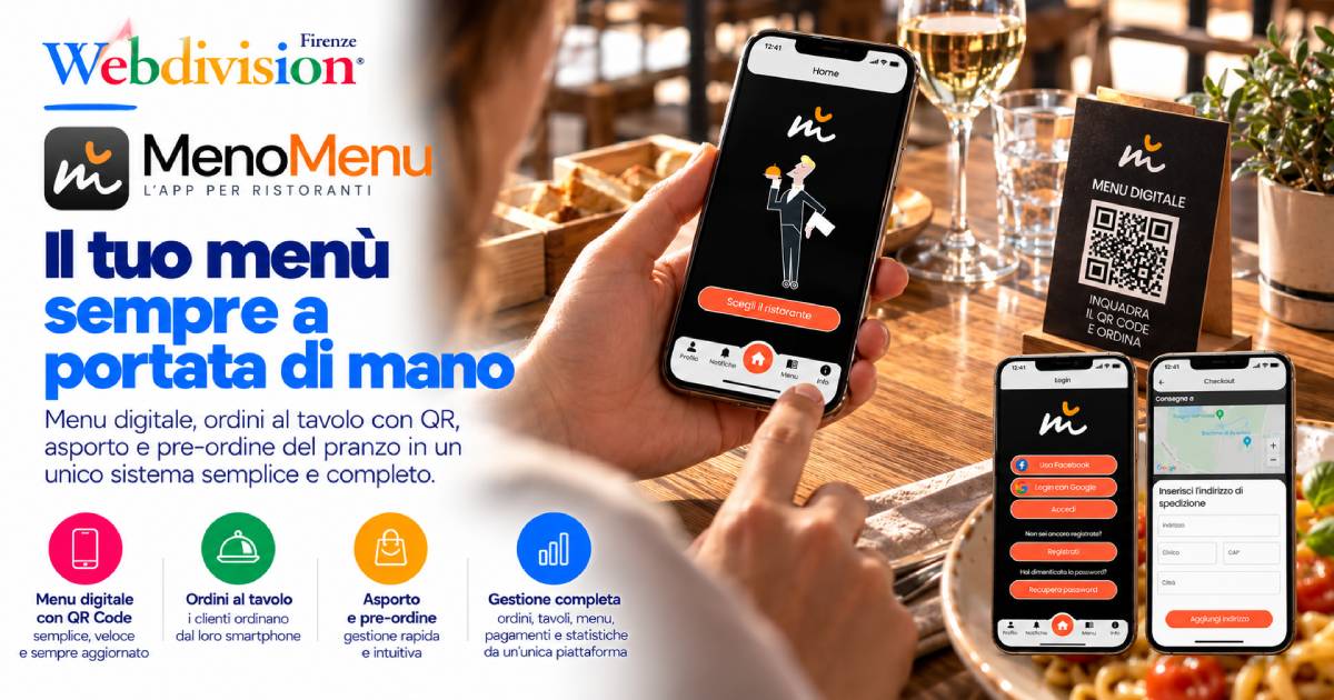 MenoMenu | App per ristoranti con menu digitale e ordini