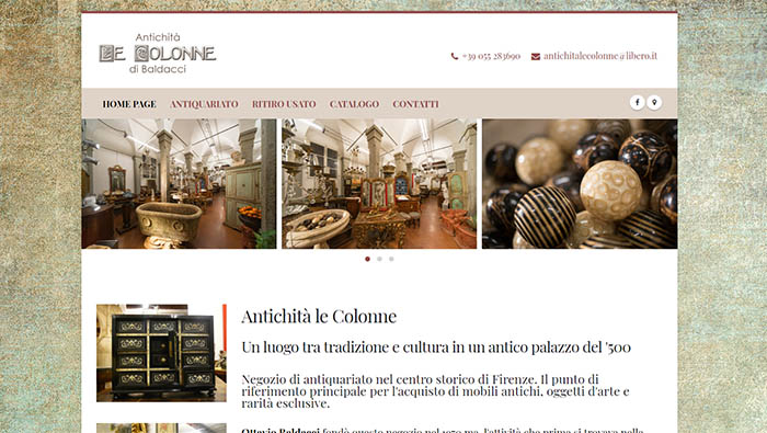Anteprima di http://www.antichitalecolonne.it. Clicca per andare al sito