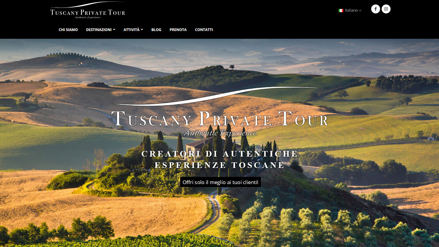 Anteprima di http://www.tuscanyprivatetour.com. Clicca per andare al sito