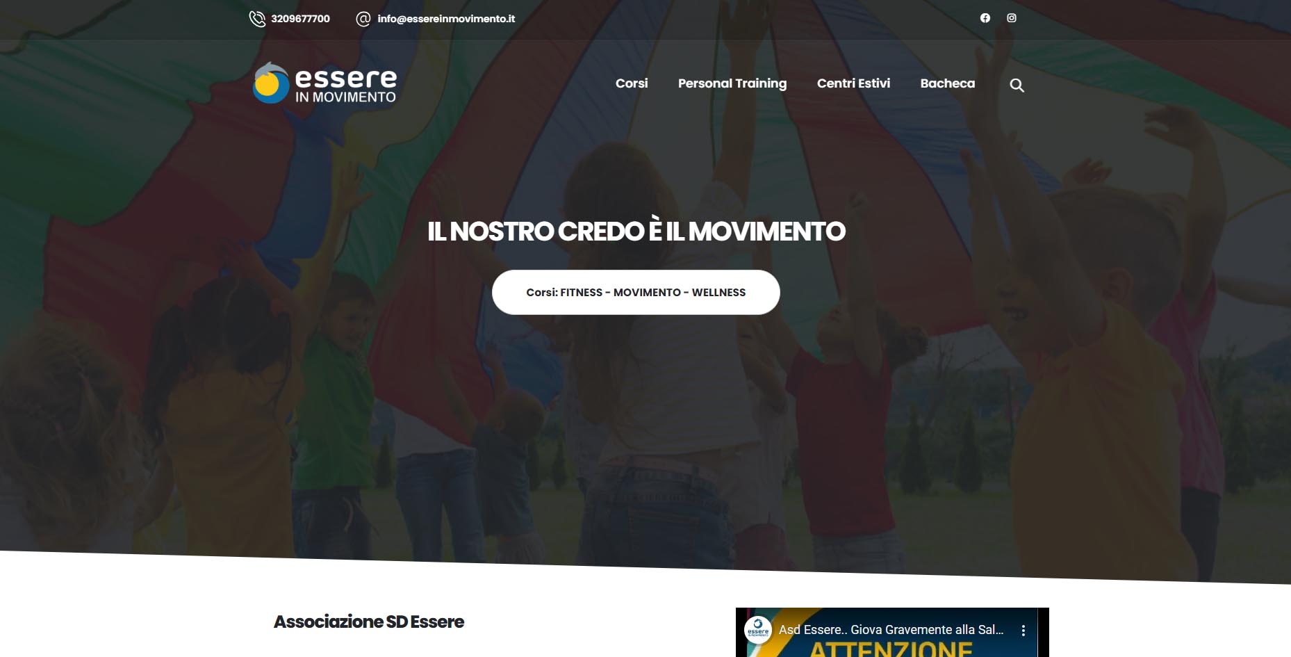 Anteprima di https://www.essereinmovimento.it. Clicca per andare al sito