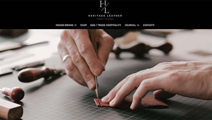 Anteprima di https://www.heritageleather.it. Clicca per andare al sito