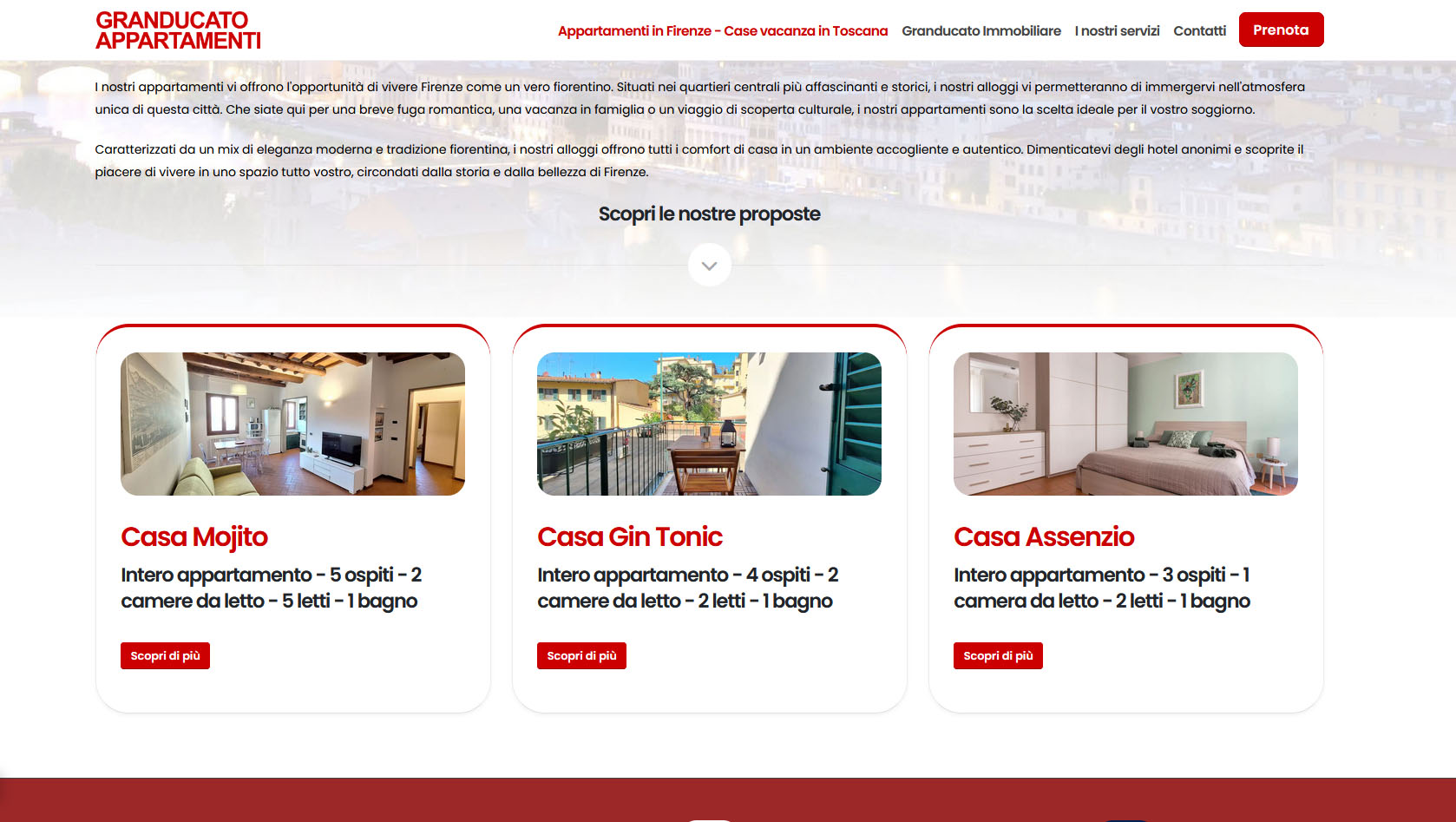 Anteprima di https://www.granducatoappartamenti.com/. Clicca per andare al sito