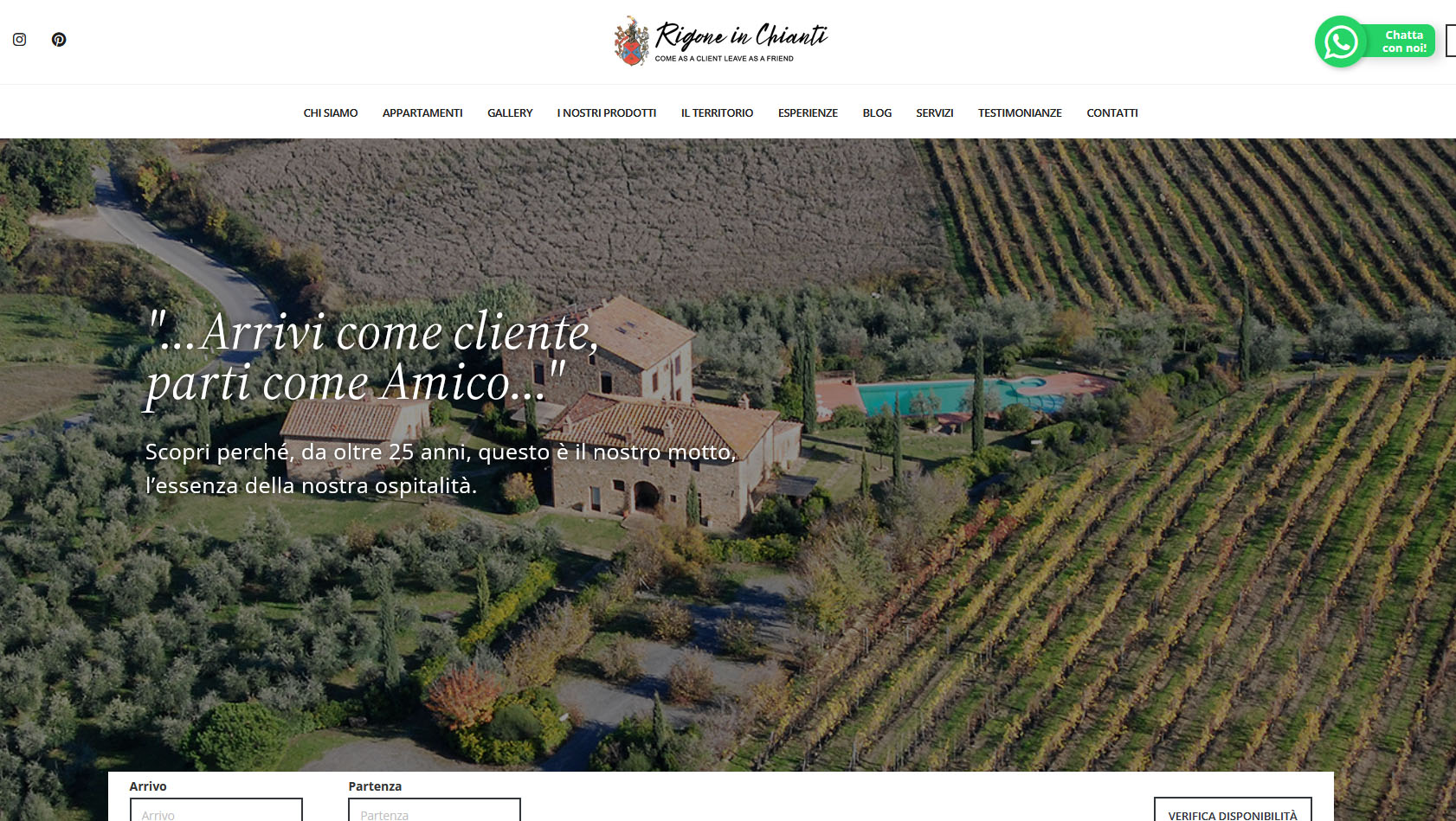 Anteprima di https://www.rigoneinchianti.it/it/. Clicca per andare al sito